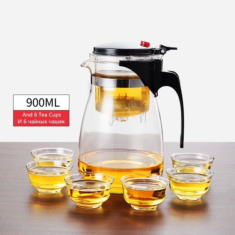 Tea Infuser Tea Pot Heat Resistant Glass (900ml)