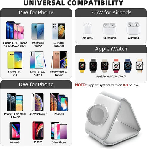 3 in 1 Wireless Charger Foldable Pad