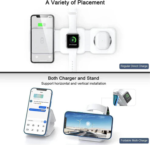 3 in 1 Wireless Charger Foldable Pad