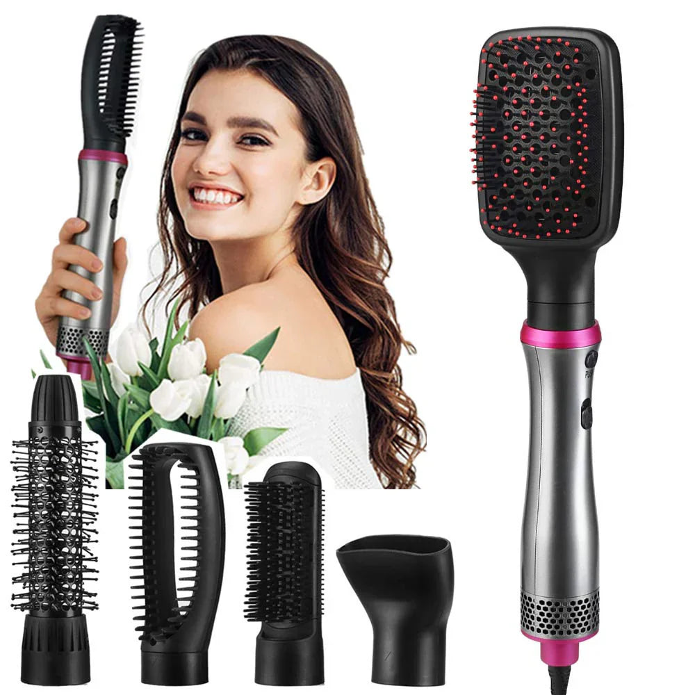 Hot Air Brush: Dry, Style, and Volumize with Ionic Technology (5-in-1)