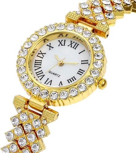 Rhinestone Steel Belt Woman Watch (without bracelet)