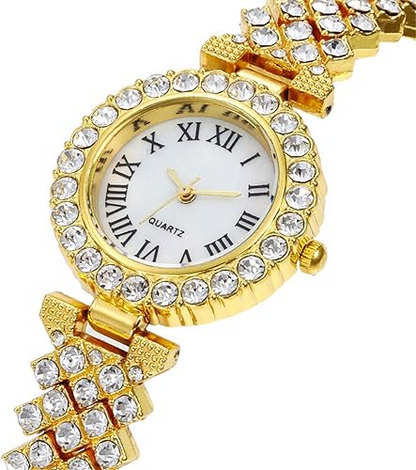 Rhinestone Steel Belt Woman Watch (without bracelet)
