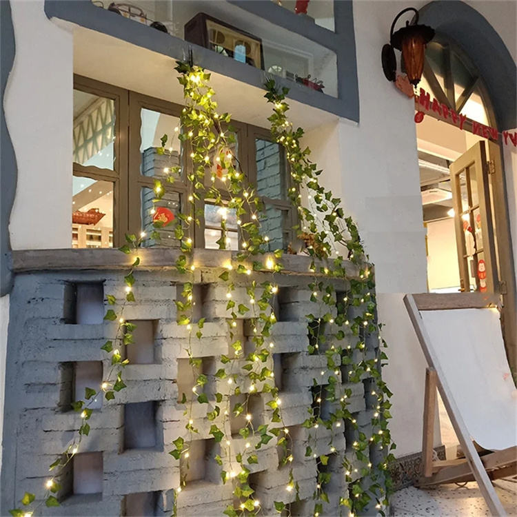 Artificial 11ft bail big leaf 20ft approx fairy lights