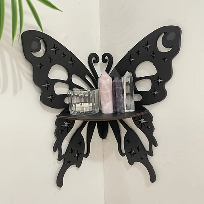 Corner Decorative Butterfly Wall Shelf (lamp is not with Shelf)