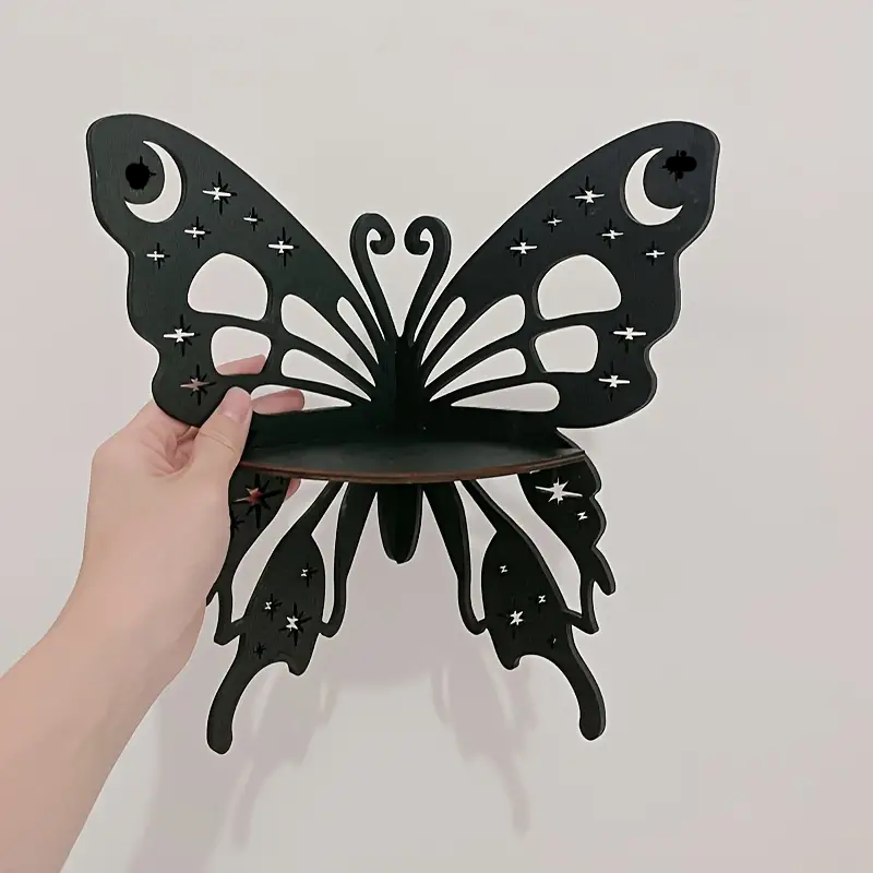 Corner Decorative Butterfly Wall Shelf (lamp is not with Shelf)