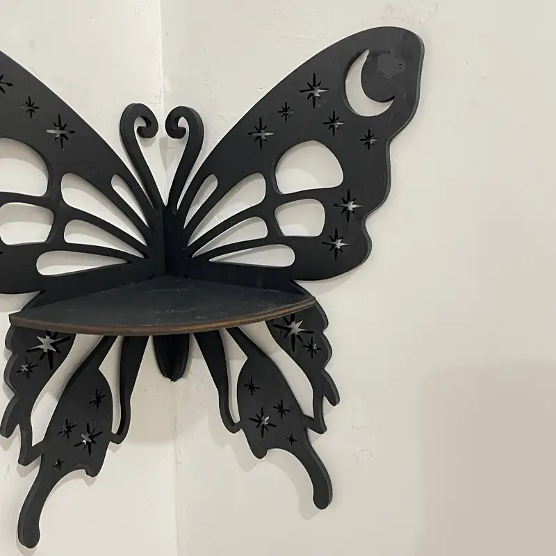 Corner Decorative Butterfly Wall Shelf (lamp is not with Shelf)