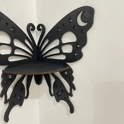 Corner Decorative Butterfly Wall Shelf (lamp is not with Shelf)