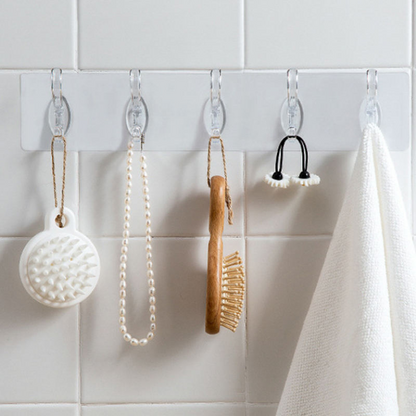 Adhesive Wall Mounted 6 Hooks and pack of 2