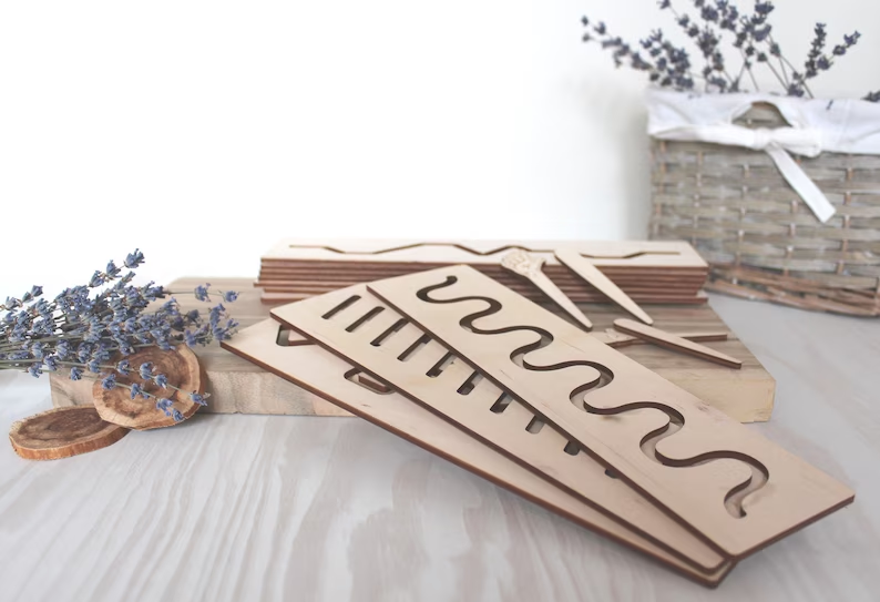 Kids Wooden Spiral Shapes