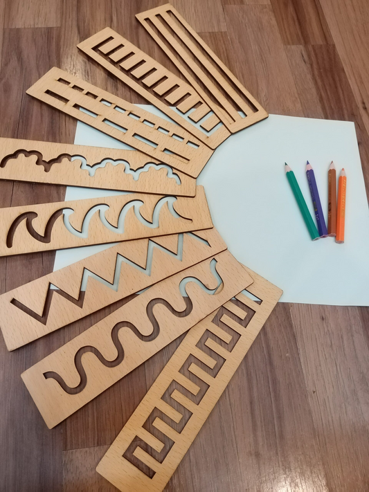 Kids Wooden Spiral Shapes