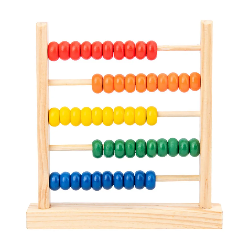 Wooden Abacus Colorful Beads  Educational Counting Toys