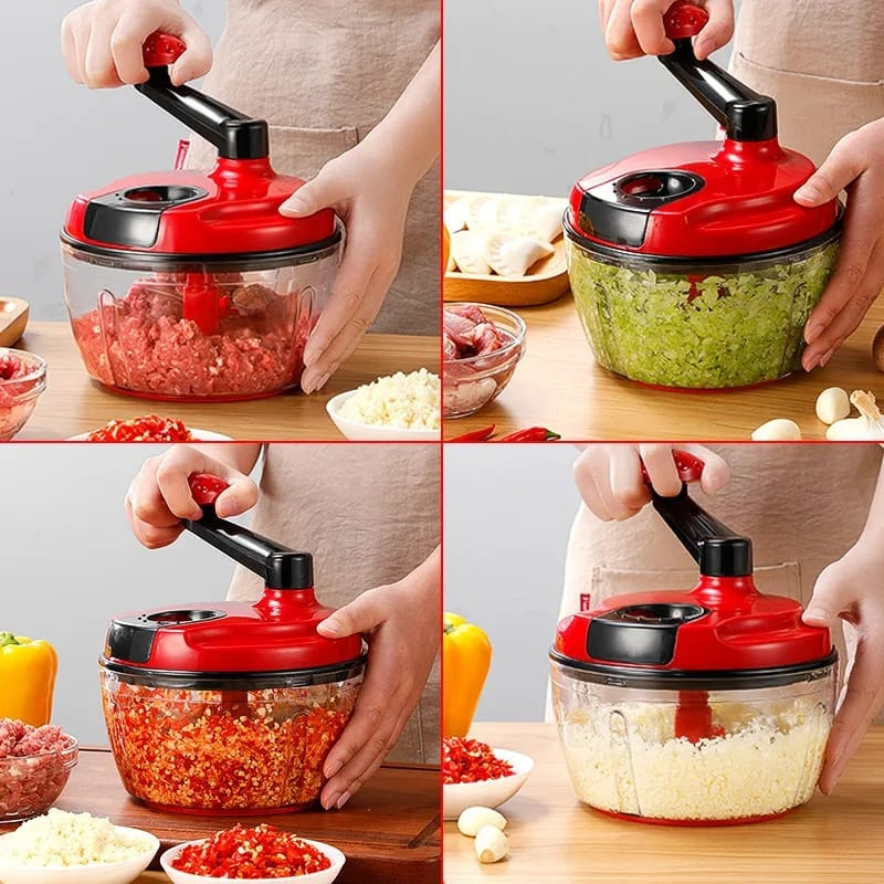 Manual hand multifunction speedy chopper
