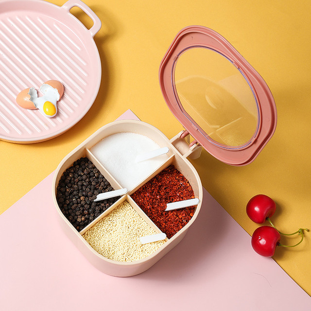 4 In 1 Masala Box Set and Spice Storage Pot