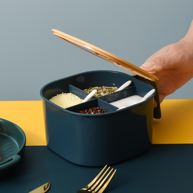 4 In 1 Masala Box Set and Spice Storage Pot