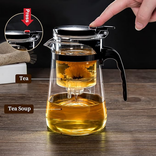 Tea Infuser Tea Pot Heat Resistant Glass (900ml)