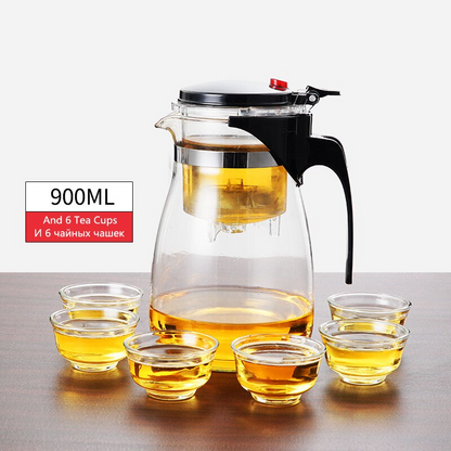Tea Infuser Tea Pot Heat Resistant Glass (900ml)