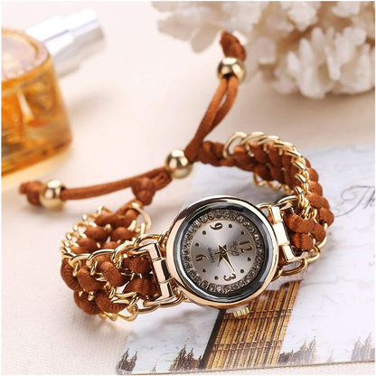Gold Wrist Watch For Woman Like Luxury Diamond Bracelet